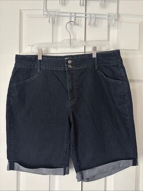 d. jeans Dark Blue Rolled Hem Women's Denim Shorts